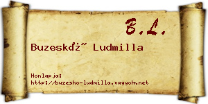 Buzeskó Ludmilla névjegykártya
